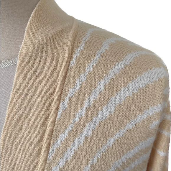 LAST CALL Soft Surroundings Cardigan Sweater Medium Orange Zebra Print Draped - Picture 7 of 10